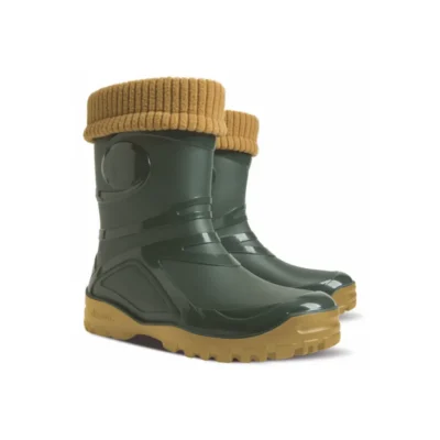 Demar podloženi dežni škornji temno zeleni